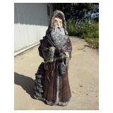 Cement Painted Santa statue