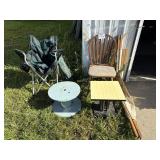Canvas cot, Fold up lawn chair, Oak kitchen chair