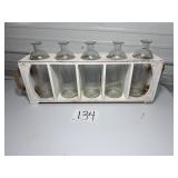 Oak Street Wholesale rustic white 5 bottle glass