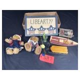 Liberty wall sign, resin shelf sitter, Boyd's