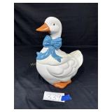 Glass Goose Cookie Jar