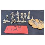 Pewter Mini Figurines: Train, Animals