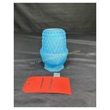 Vintage Indiana Glass Blue Fairy Lamp