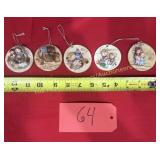 Vintage LaBerge ornaments, various years