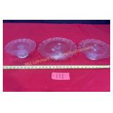3 Tier Pfaltzgraff glass cake stand