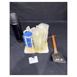 Thermos, Grill Spatula, Spinning Tupperware