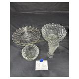 Fostoria 6' Flared Bud Vase, 12' Glass Handled