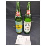 Vintage 7up Bottles: Notre Dame, Indianapolis 500