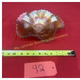 2  Carnival glass fluted bowl