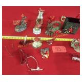 Box of cardinal figurines, cardinal candle