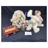 Boyd's Bears (6 Total) with wagon and 1