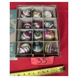 Full box of Antique Shiny Brite bulbs