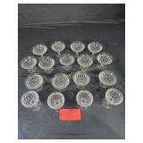 Antique Fostoria 13 dessert cups , 4 stemware
