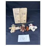 Boyds: 3 Small Bears, 2 'Mohair Bear' Collection