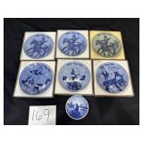 7 Vintage Hispanic Small Decorative Plates