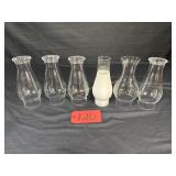 6 Hurricane (Kerosene) Lamp Chimneys