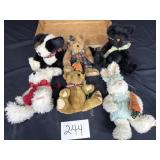 Lot of 5 Boyd's bears, and 1 bunny Boyd's bears
