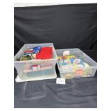 2 totes, 1-Christmas 1-garden flags