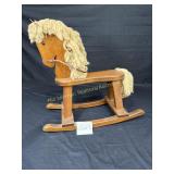 Wood rocking horse