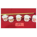 Antique Santa Cups, 5, 1 made in Japan