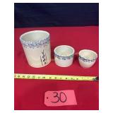 3 pcs. Robinson Ransbottom USA crocks