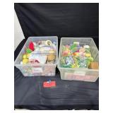 2 Totes, Easter and spring decor, chicks, eggs,