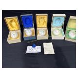 Lot of 5 Noritake Bone China Easter Eggs