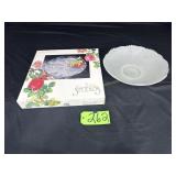 Frosted Fruit bowl, Crystal Clear Studios relish