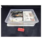 Clear Rubbermade Tote filled with Braun hand