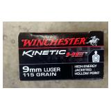 Full Box Winchester Kinetic HE 9 mm Luger 115 Gr.