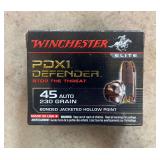 Full Box Winchester PDX1 Defender 45 Auto 230 Gr.