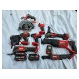 Set Of Nine Bauer Power Tools, Plus Batteries And Charger