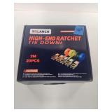 New, Unused, SDLANCH, 2M, 20pc High-End Ratchet Tie Down Set
