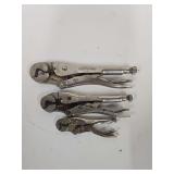 Set Of Three Vice Grips