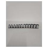 Used, Snap-On 12pc 3/8 Drive Metric Shallow Socket Set