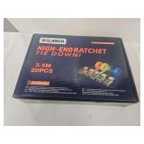 New, Unused, SDLANCH, 3.5M, 20pc High-End Ratchet Tie Down Set