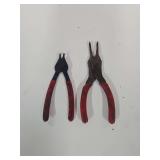 Pair Of Snap-On And Blue-Point Snap Ring Pliers