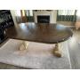 WOODEN OVAL TABLE W/(2) INSERTS
