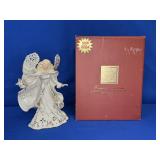 LENOX FLORENTINE & PEARL LIGHTED ANGEL FIGURINE