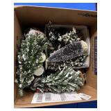 FROSTED PINE TREE DECORATIONS