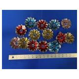 (14) VINTAGE ALUMINUM BULB REFLECTORS