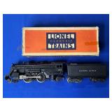 LIONEL 1655 ENGINE WITH 6654-W LIONEL LINES CAR