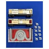 (2) LIONEL TRAINS CIRCUS CARS & CORRAL