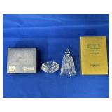 WATERFORD CRYSTAL PAPERWEIGHT & JINGLE BELLS