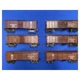 (6)  LIONEL TRAIN CARS NO 6110-0, 6540-0, 6110-0,