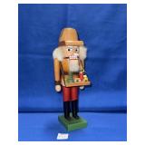 WOODEN 10" NUTCRACKER MARKED KWO E.M. MERCK