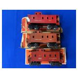 (2) LIONEL TRAINS NO 6017 CABOOSE & 6357 CABOOSE