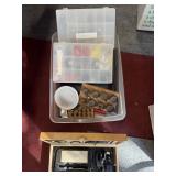 BOX OF MISC. TRAIN FIXING AND MAINTENENCE PIECES