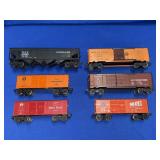 (6) LIONEL TRAIN CARS: NO. 6352-1, 6468, 716,