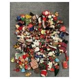 BOX OF MODERN/HAND MADE CHRISTMAS ORNAMENTS